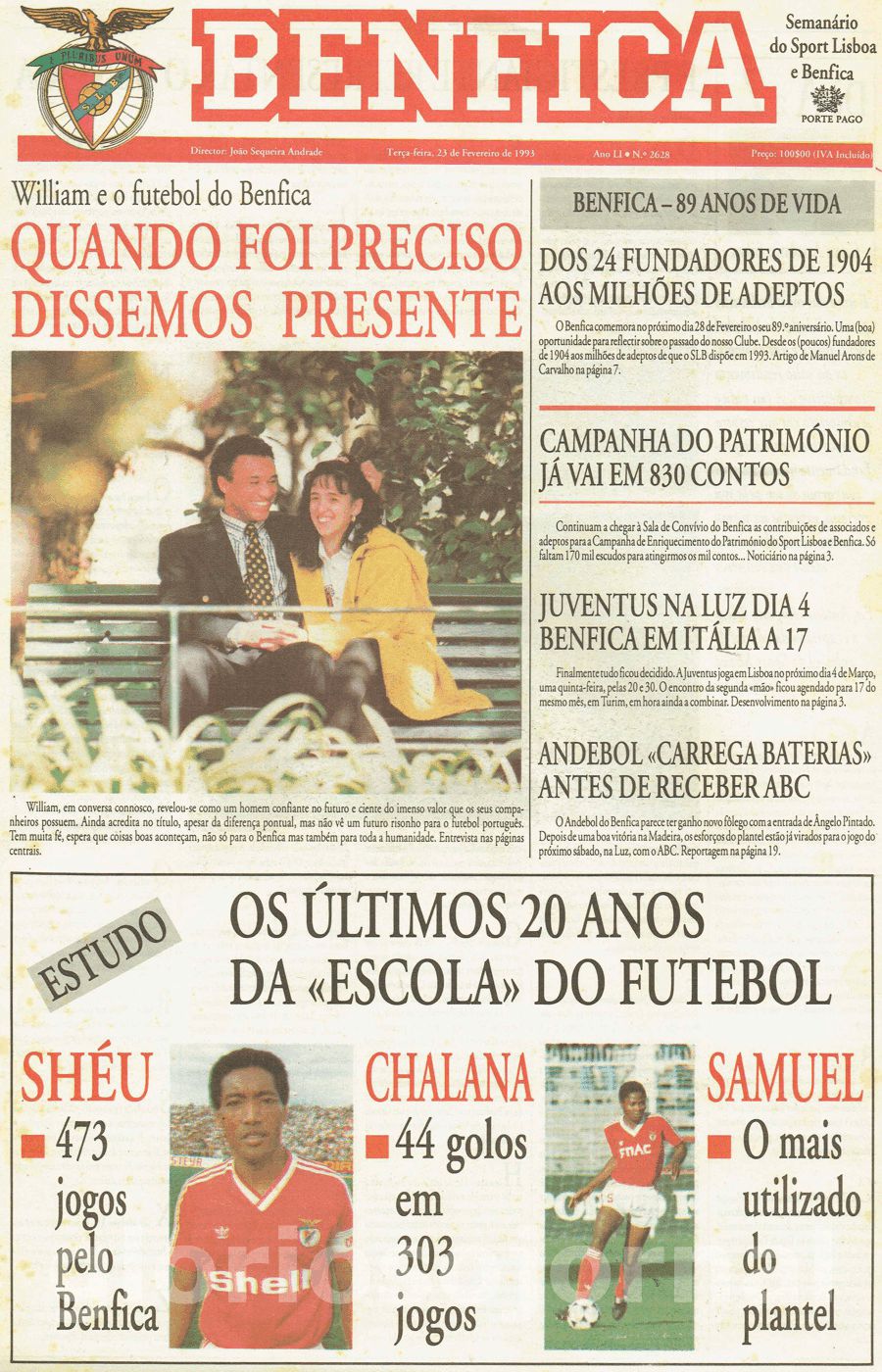 jornal o benfica 2628 1993-02-23